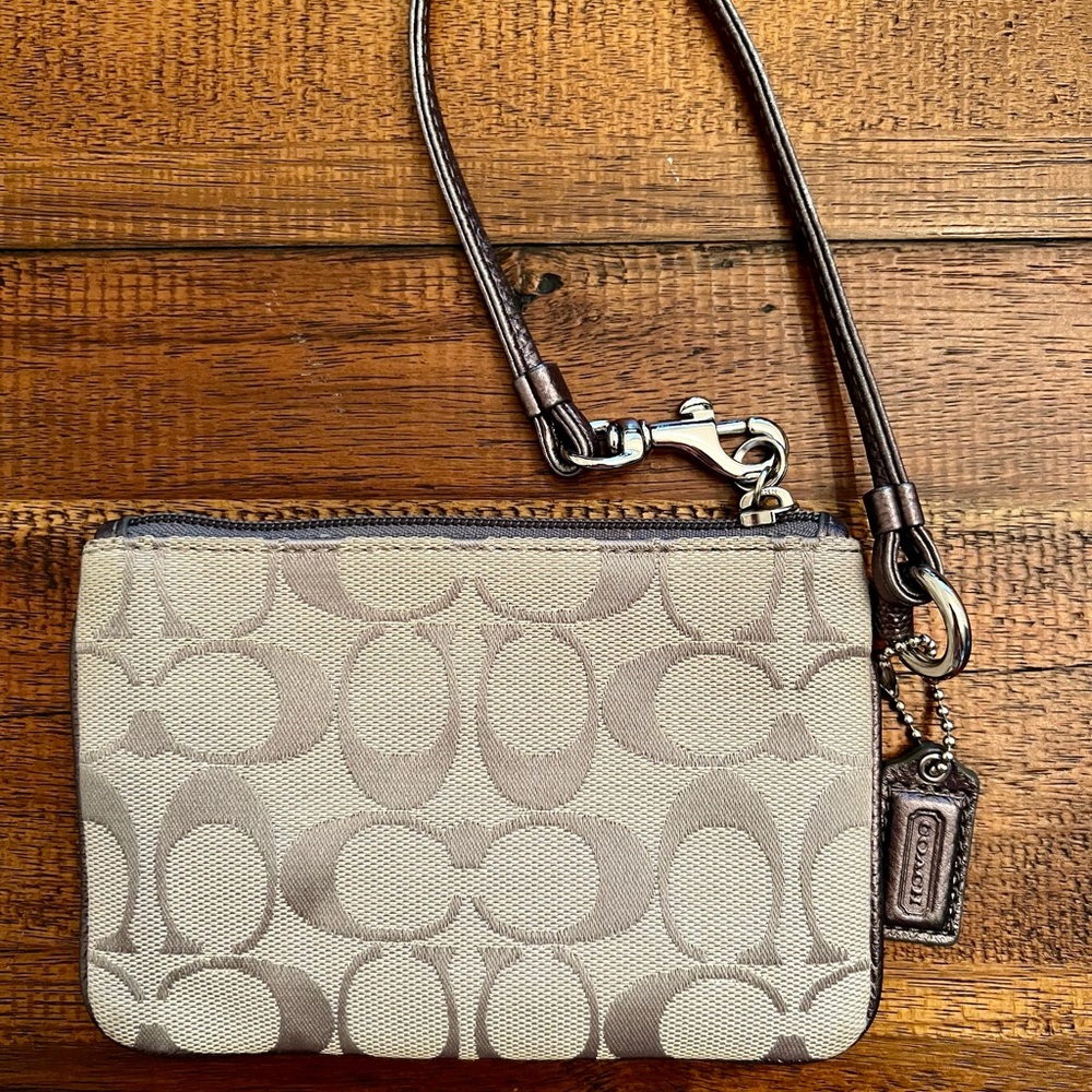 Coach | Signature Mini- Zip Wristlet - Picture 3 of 5